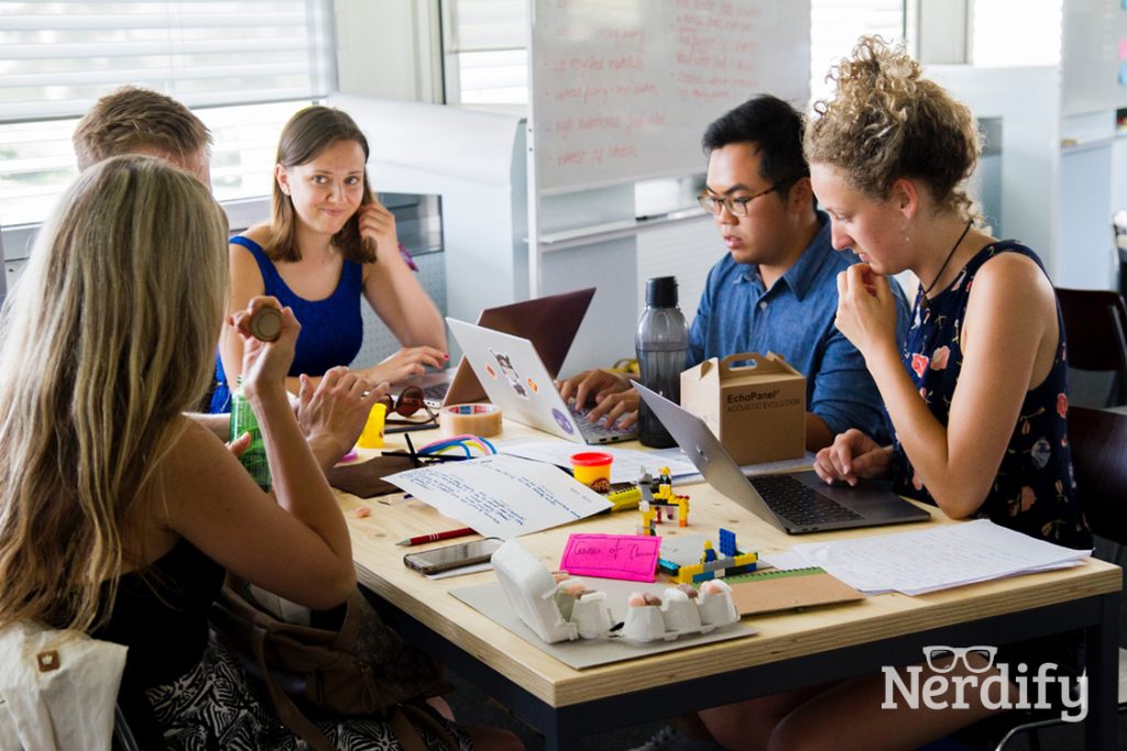 Students studying together